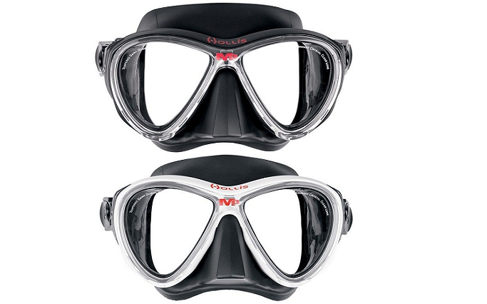Hollis M-3 Scuba Diving Dive Free-Diving Mask White/Black 205-4700-10 