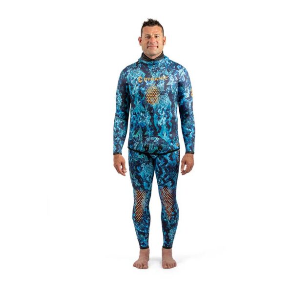 DynamicNord SFS-L2 Free Dive Suit Lycra Hooded Jacket + Pant Camo/Blue